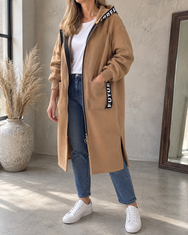 CAPPOTTO LUNGO CON CAPPUCCIO PER DONNE