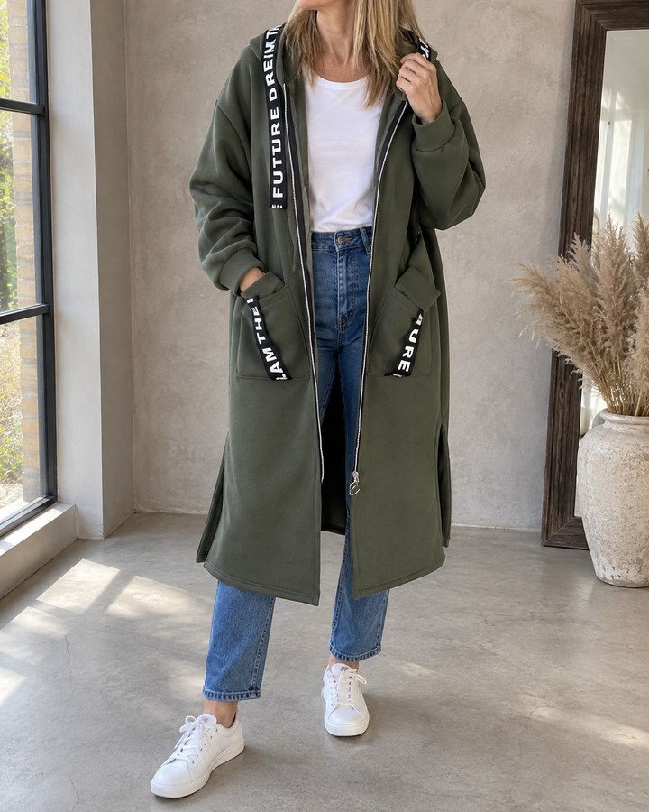 CAPPOTTO LUNGO CON CAPPUCCIO PER DONNE
