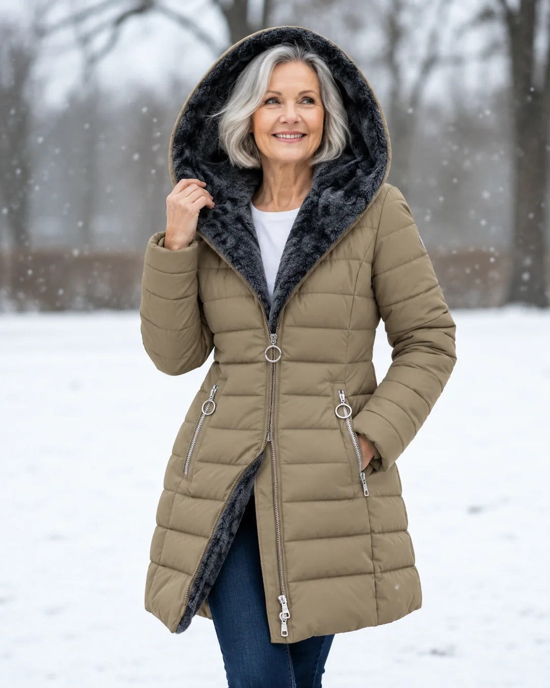 Georgina | Cappotto Imbottito con Fodera in Pile