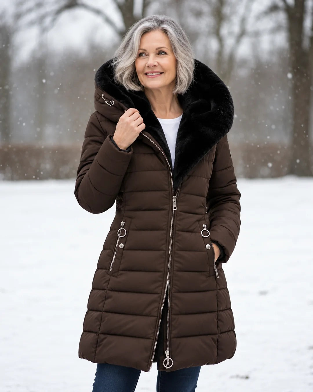 Georgina | Cappotto Imbottito con Fodera in Pile