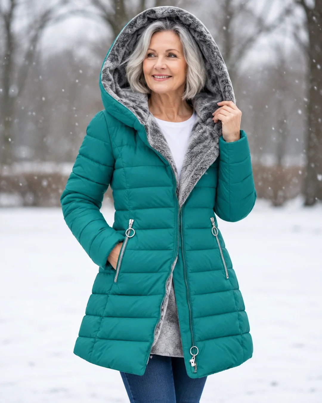 Georgina | Cappotto Imbottito con Fodera in Pile