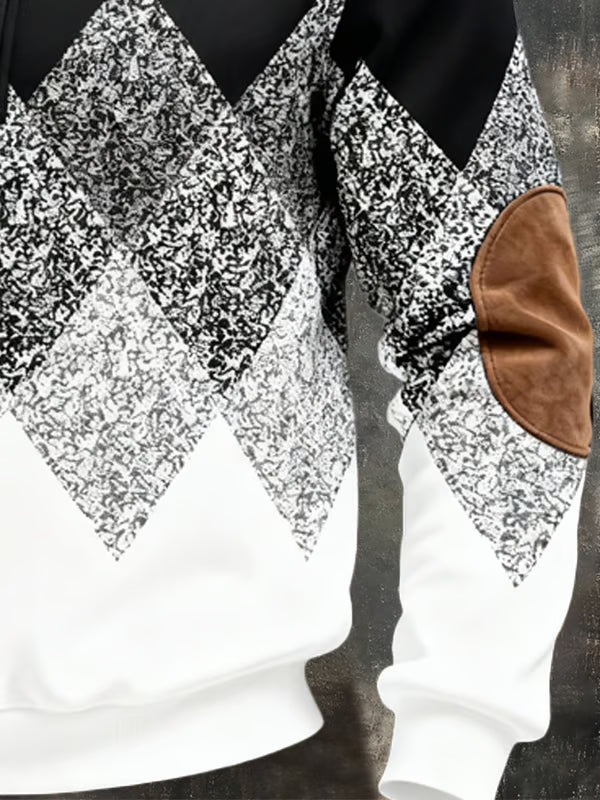 Zanik | Maglione Geometrico con Mezza Zip