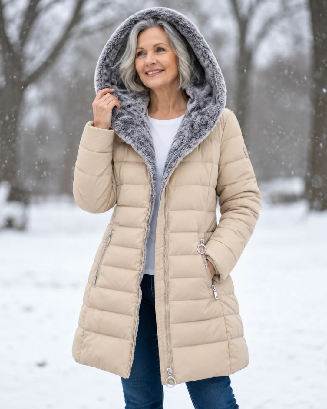 Georgina | Cappotto Imbottito con Fodera in Pile