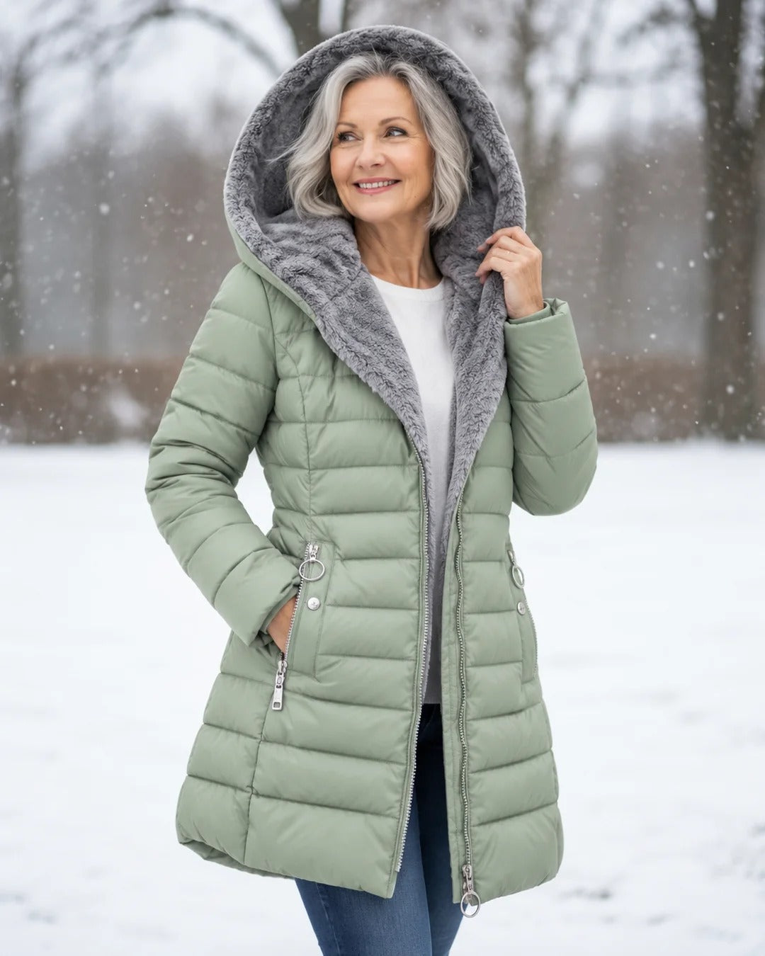 Georgina | Cappotto Imbottito con Fodera in Pile