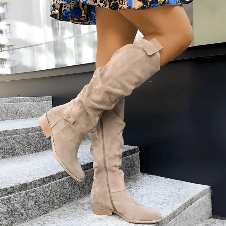 Savannah | Stivali Alti in Scamosciato Stile Western