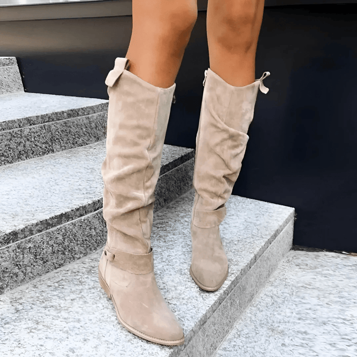 Savannah | Stivali Alti in Scamosciato Stile Western