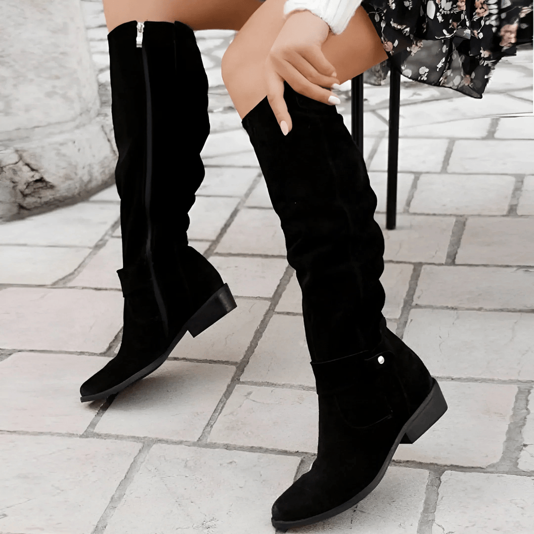 Savannah | Stivali Alti in Scamosciato Stile Western
