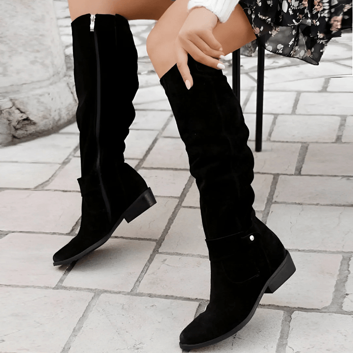 Savannah | Stivali Alti in Scamosciato Stile Western