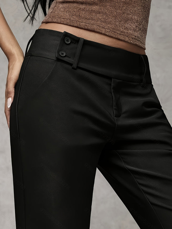 PANTALONI FLUIDI CHIC A VITA MEDIA PER DONNE