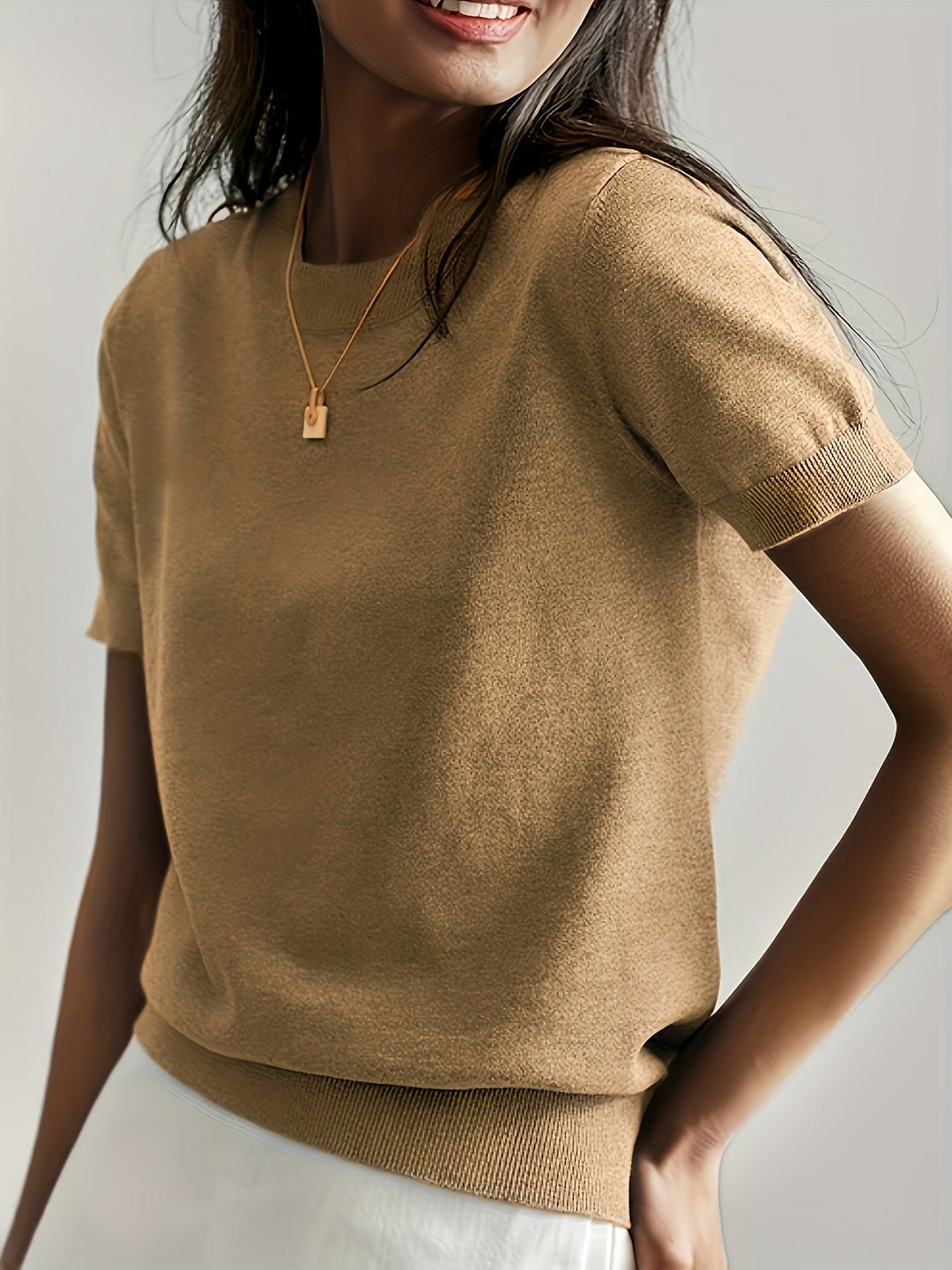 MAGLIONE ESTIVO A MANICHE CORTE PER DONNE