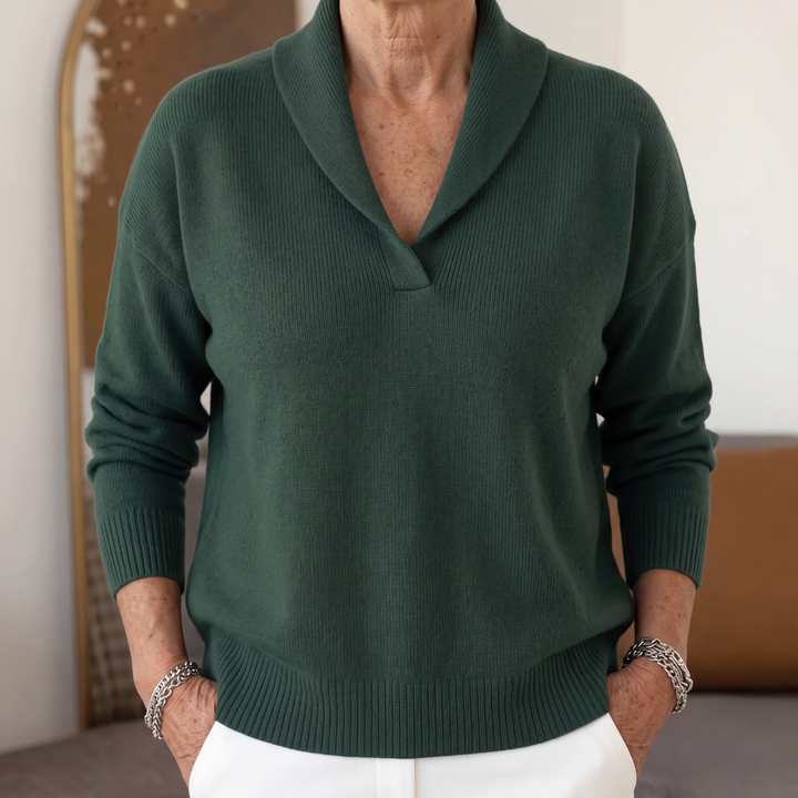 LIVIA ITALIA | MAGLIONE AMPIO A COLLO A V PER DONNE
