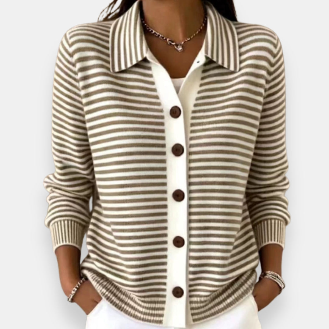 Nola | Gilet a Bottoni a Righe