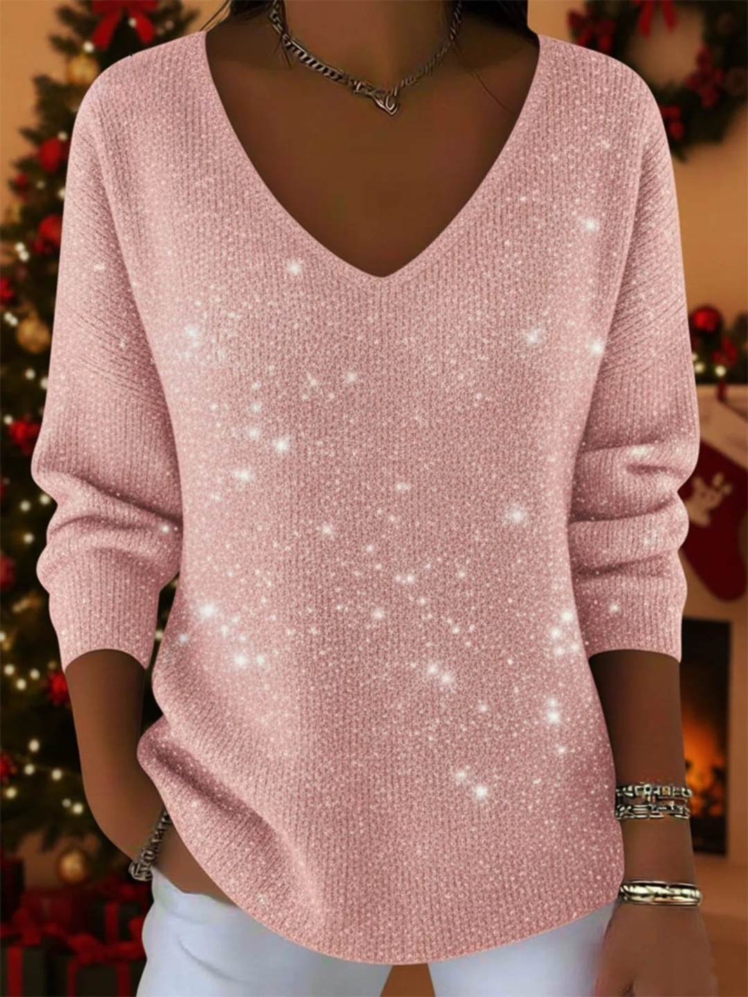 Reina | Maglione Casual Scintillante