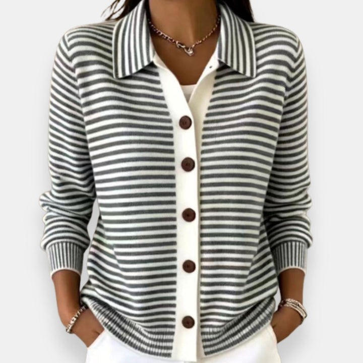 Nola | Gilet a Bottoni a Righe