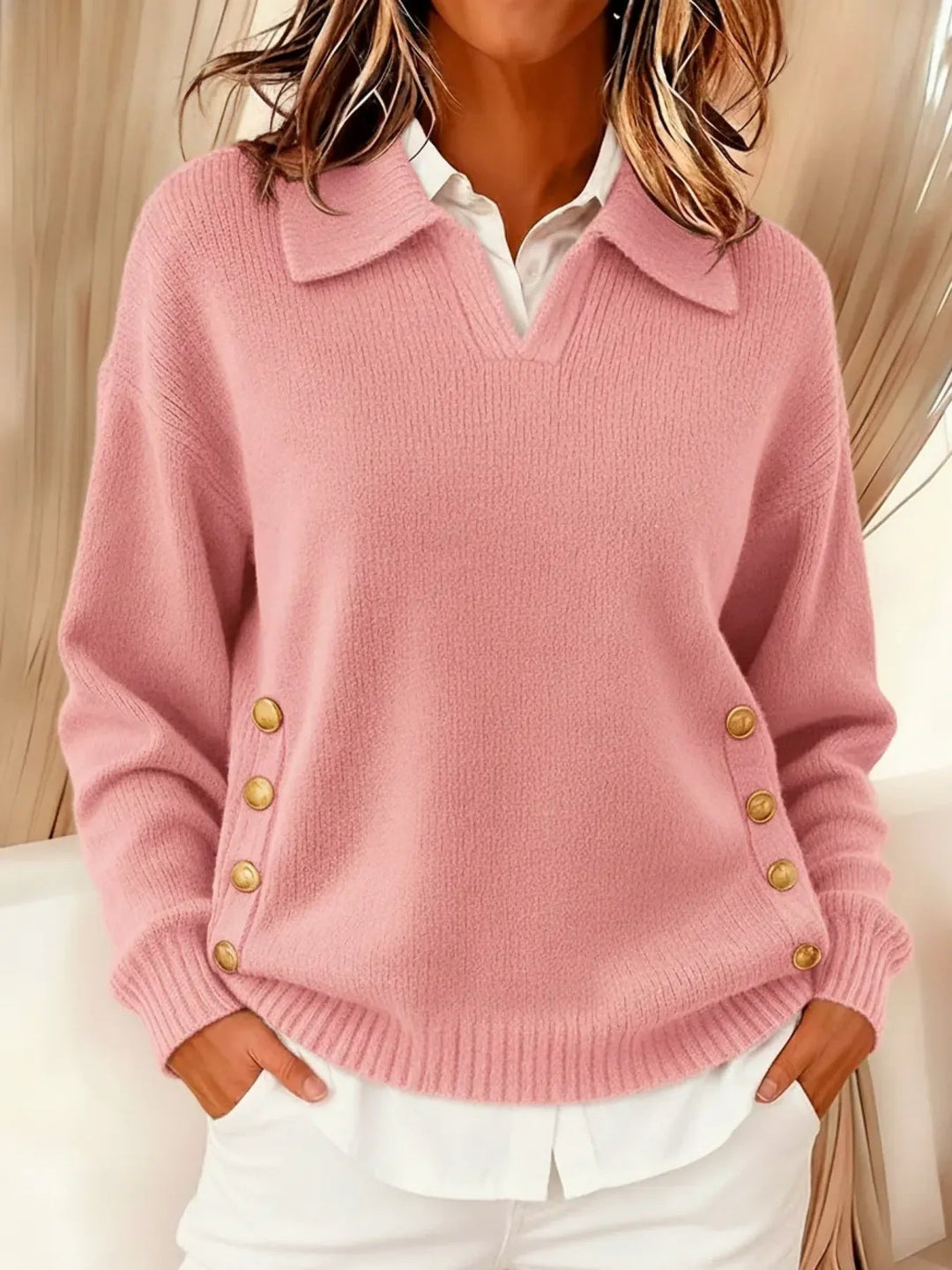 Valentine | Maglione con colletto polo e bottoni