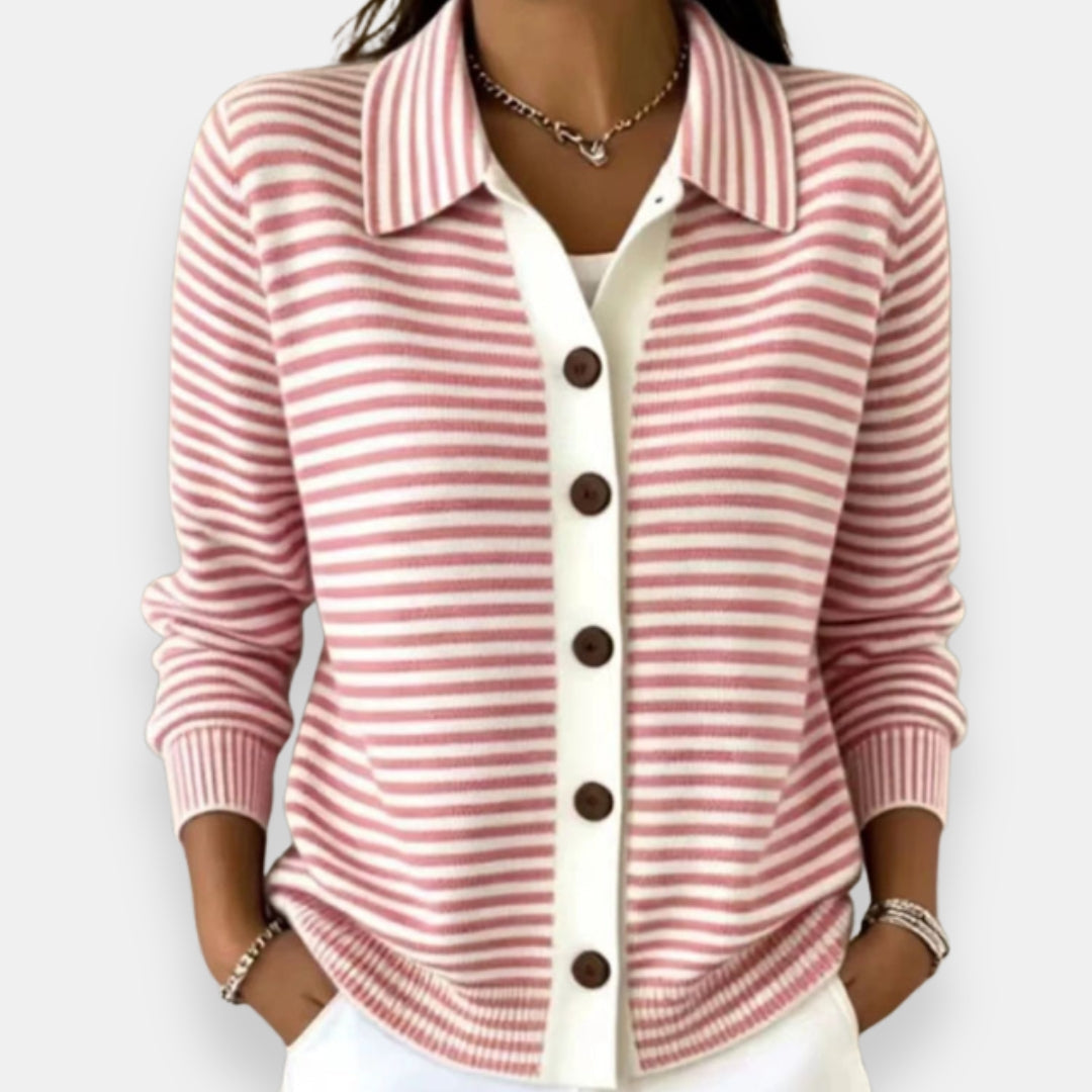 Nola | Gilet a Bottoni a Righe