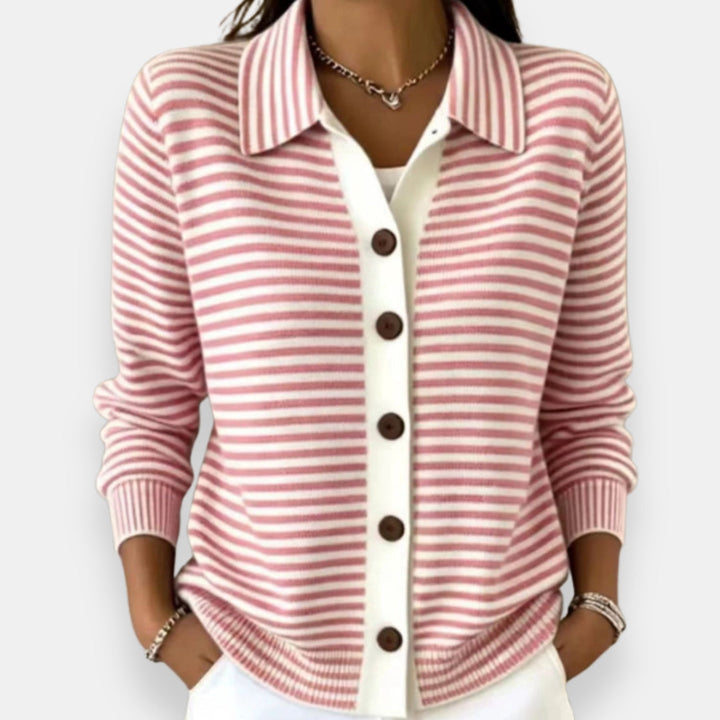Nola | Gilet a Bottoni a Righe