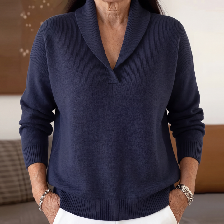 LIVIA ITALIA | MAGLIONE AMPIO A COLLO A V PER DONNE
