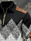 Zanik | Maglione Geometrico con Mezza Zip