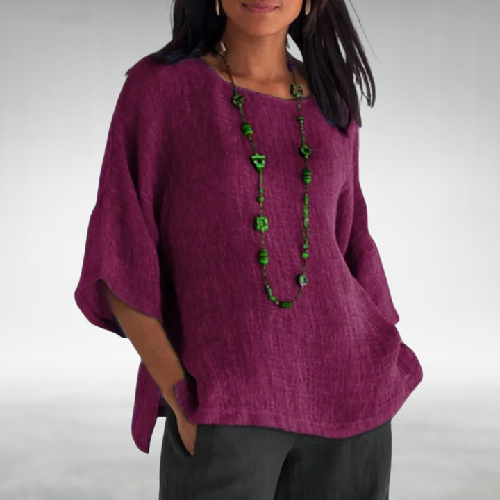 TOP DONNA ELEGANTE CON SCOLLATURA A BARCA