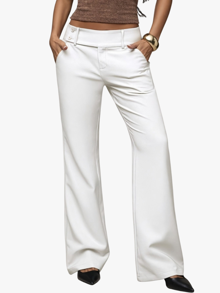 PANTALONI FLUIDI CHIC A VITA MEDIA PER DONNE