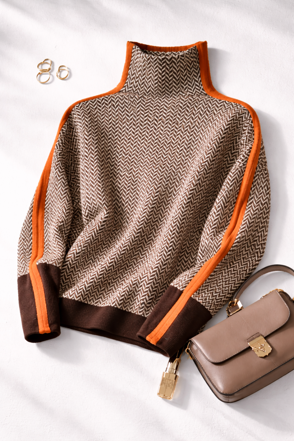 MAGLIONE ELEGANTE A RIGHE PER DONNE