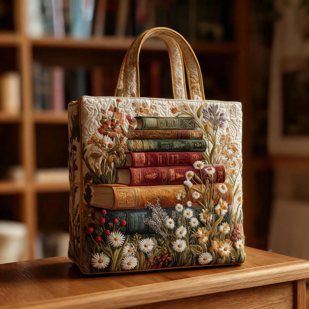 LIBRI CON FIORI | BORSA ARTIGIANALE