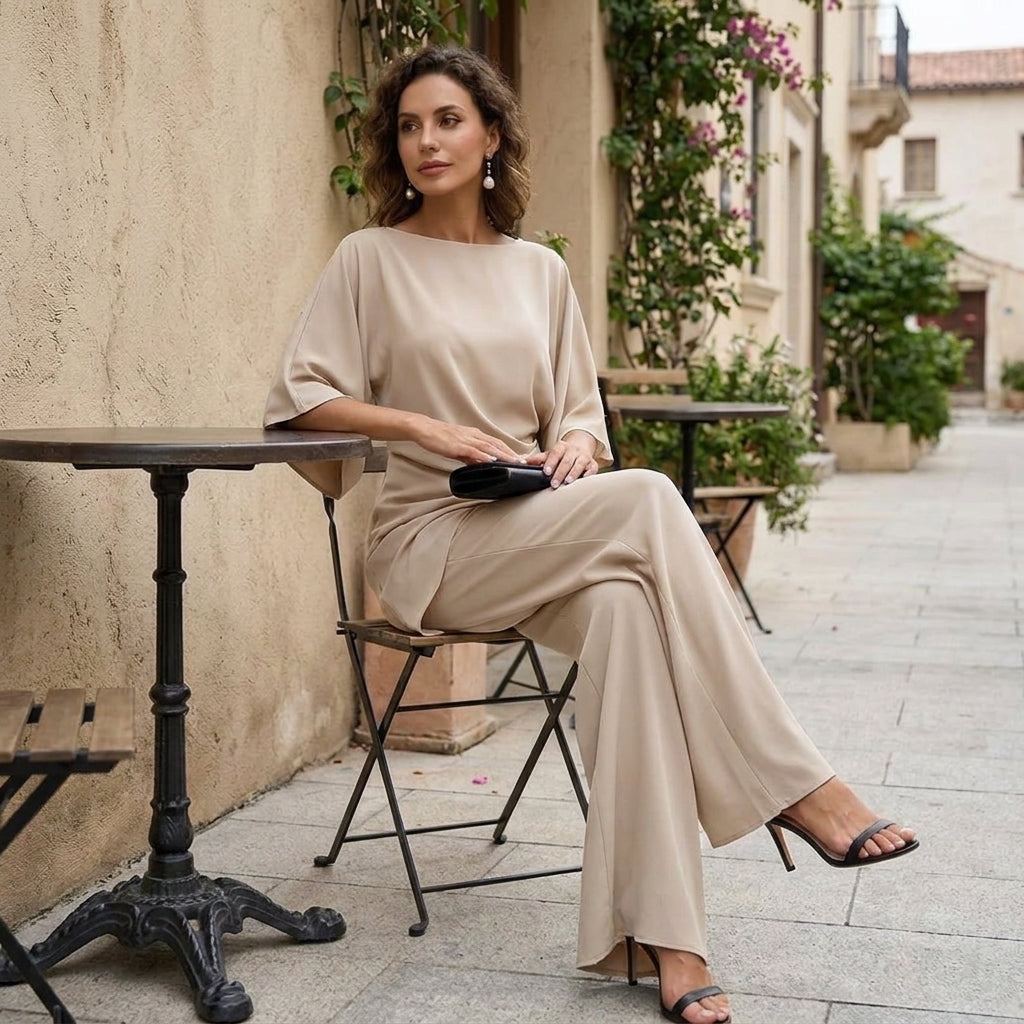 SET DUE PEZZI CON PANTALONI LARGHI DRAPE&