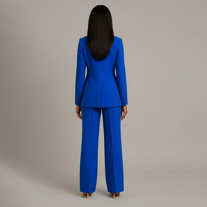 Set di Abito Formale Chic con Blazer Lungo su Misura per Donne