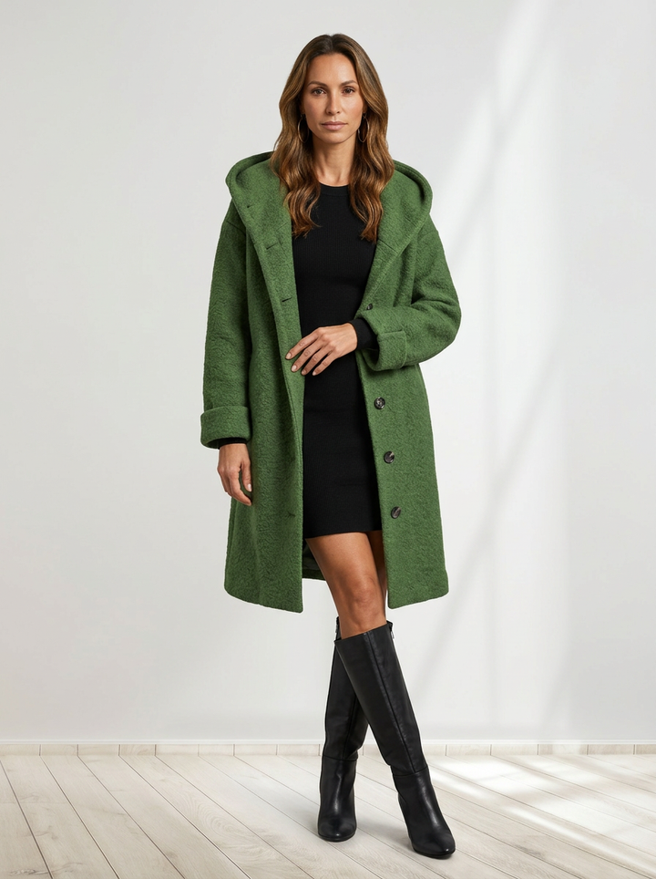 CAPPOTTO INVERNALE DONNA CON CAPPUCCIO MORBIDO