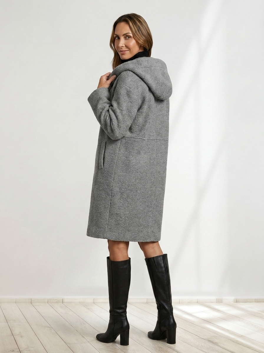 CAPPOTTO INVERNALE DONNA CON CAPPUCCIO MORBIDO