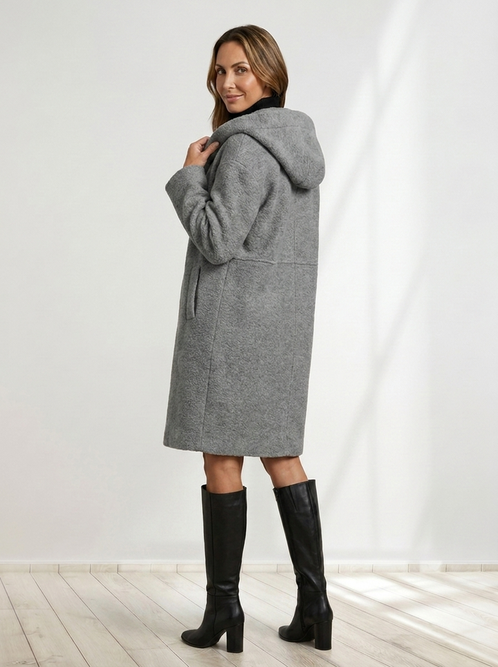 CAPPOTTO INVERNALE DONNA CON CAPPUCCIO MORBIDO