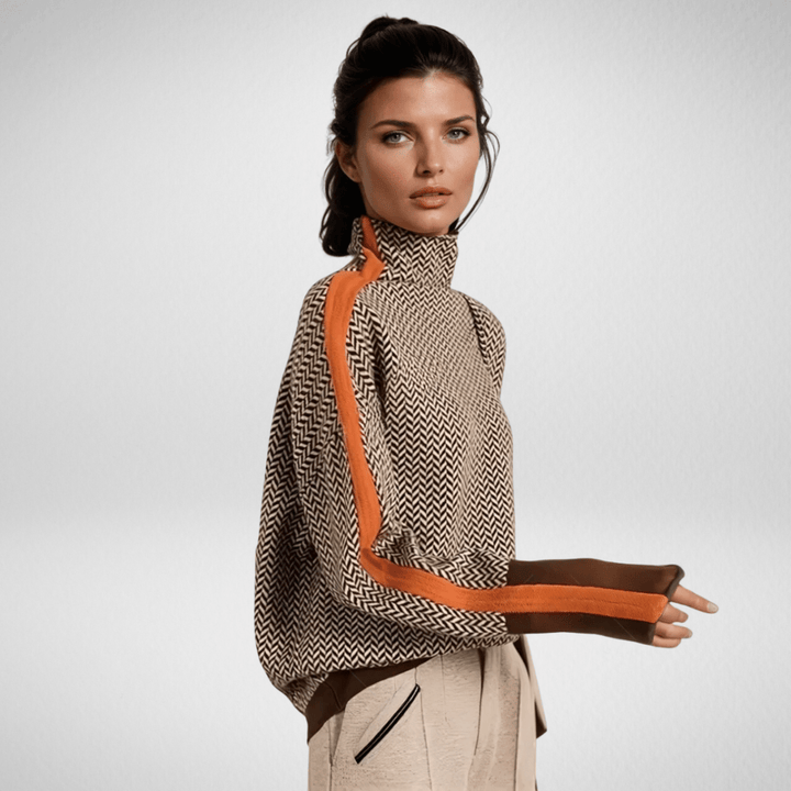 MAGLIONE ELEGANTE A RIGHE PER DONNE