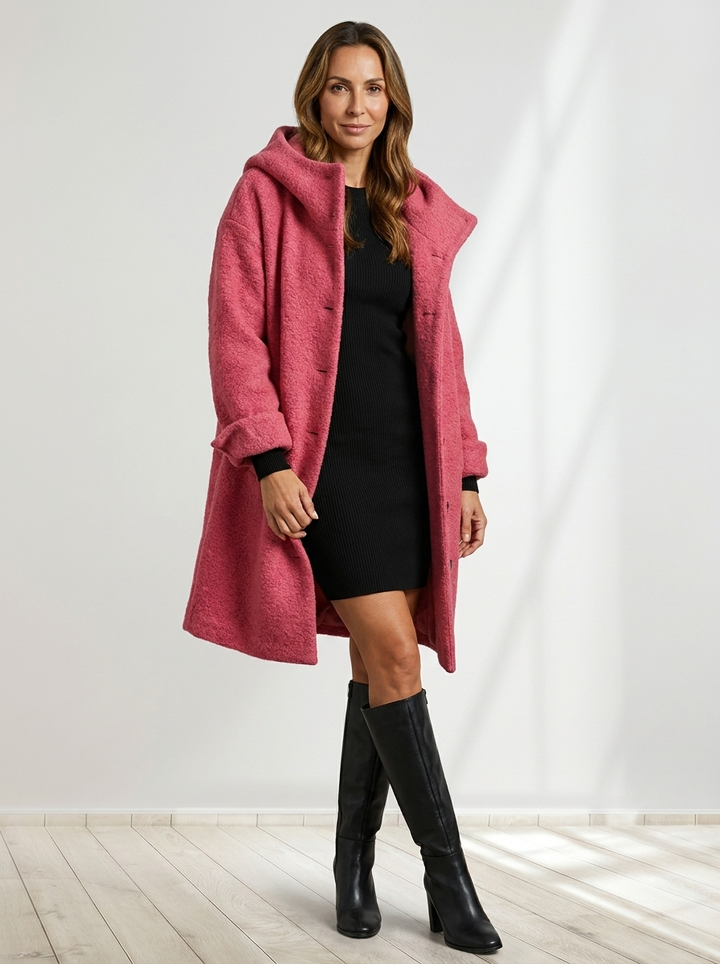 CAPPOTTO INVERNALE DONNA CON CAPPUCCIO MORBIDO