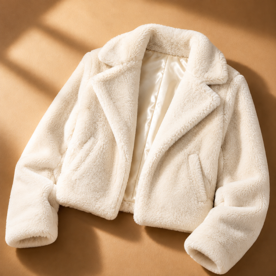 GIACCA CORTA IN PELLICCIA FAUX ELEGANTE PER DONNE