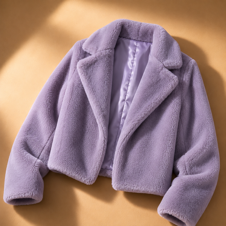 GIACCA CORTA IN PELLICCIA FAUX ELEGANTE PER DONNE