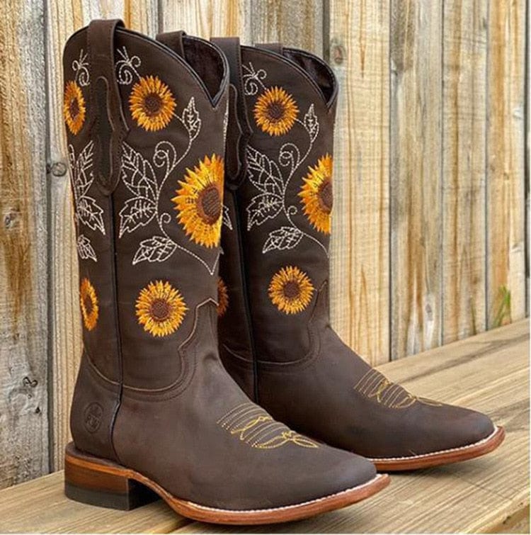 Girasole | Stivali Western Ricamati