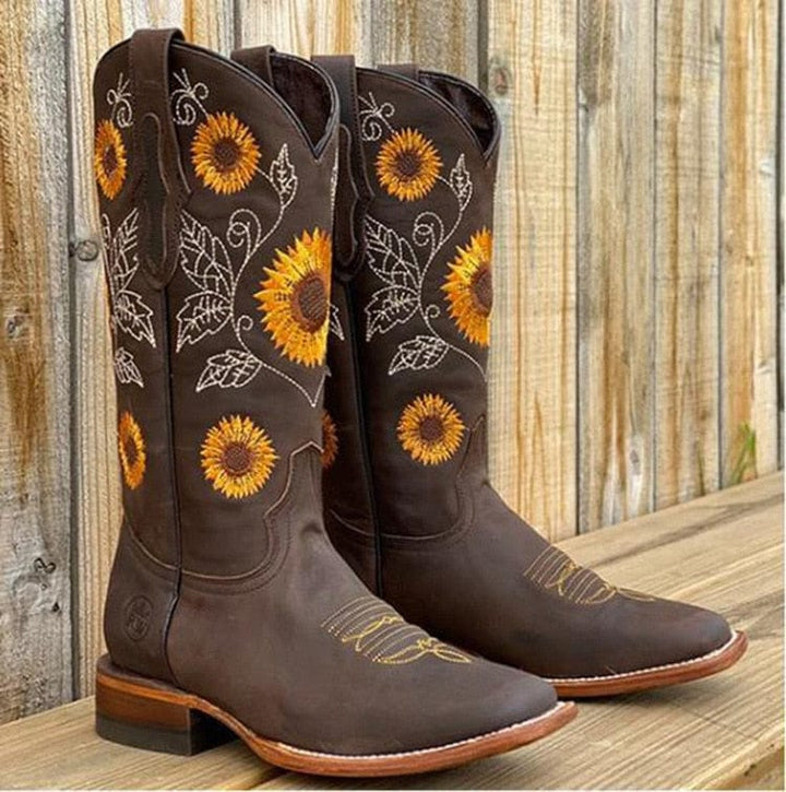 Girasole | Stivali Western Ricamati