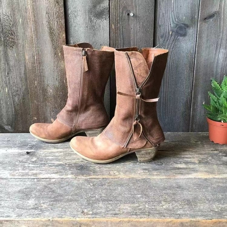 Sierra | Stivali Western in Pelle Effetto Vissuto