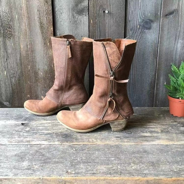 Sierra | Stivali Western in Pelle Effetto Vissuto