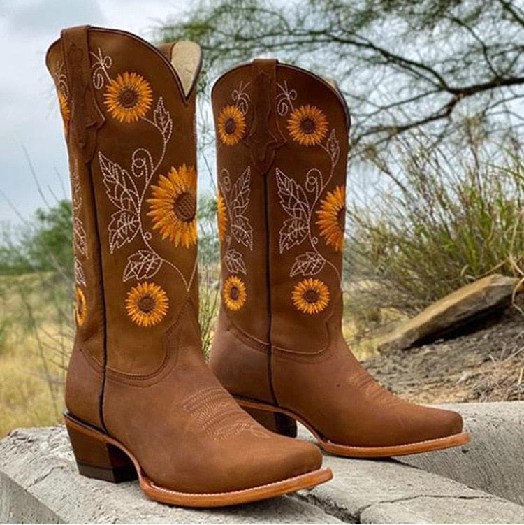 Girasole | Stivali Western Ricamati