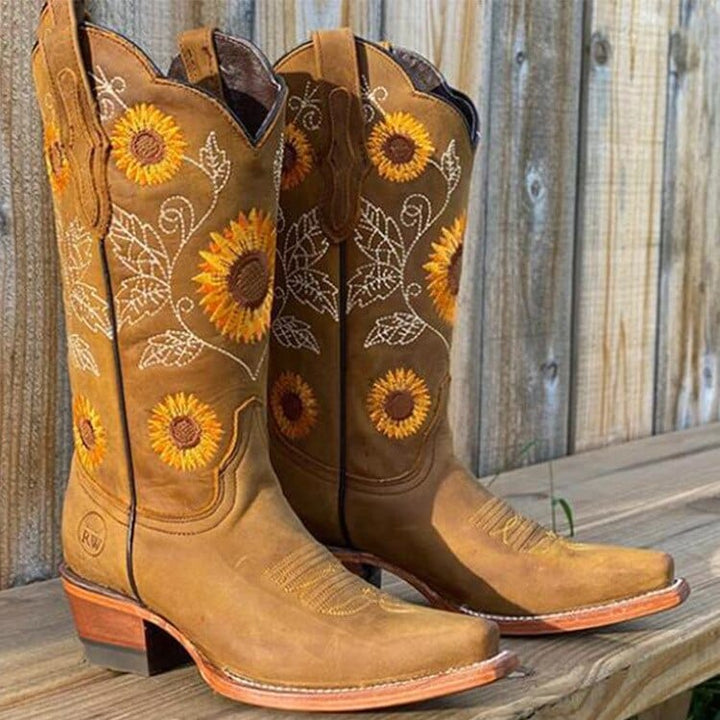 Girasole | Stivali Western Ricamati