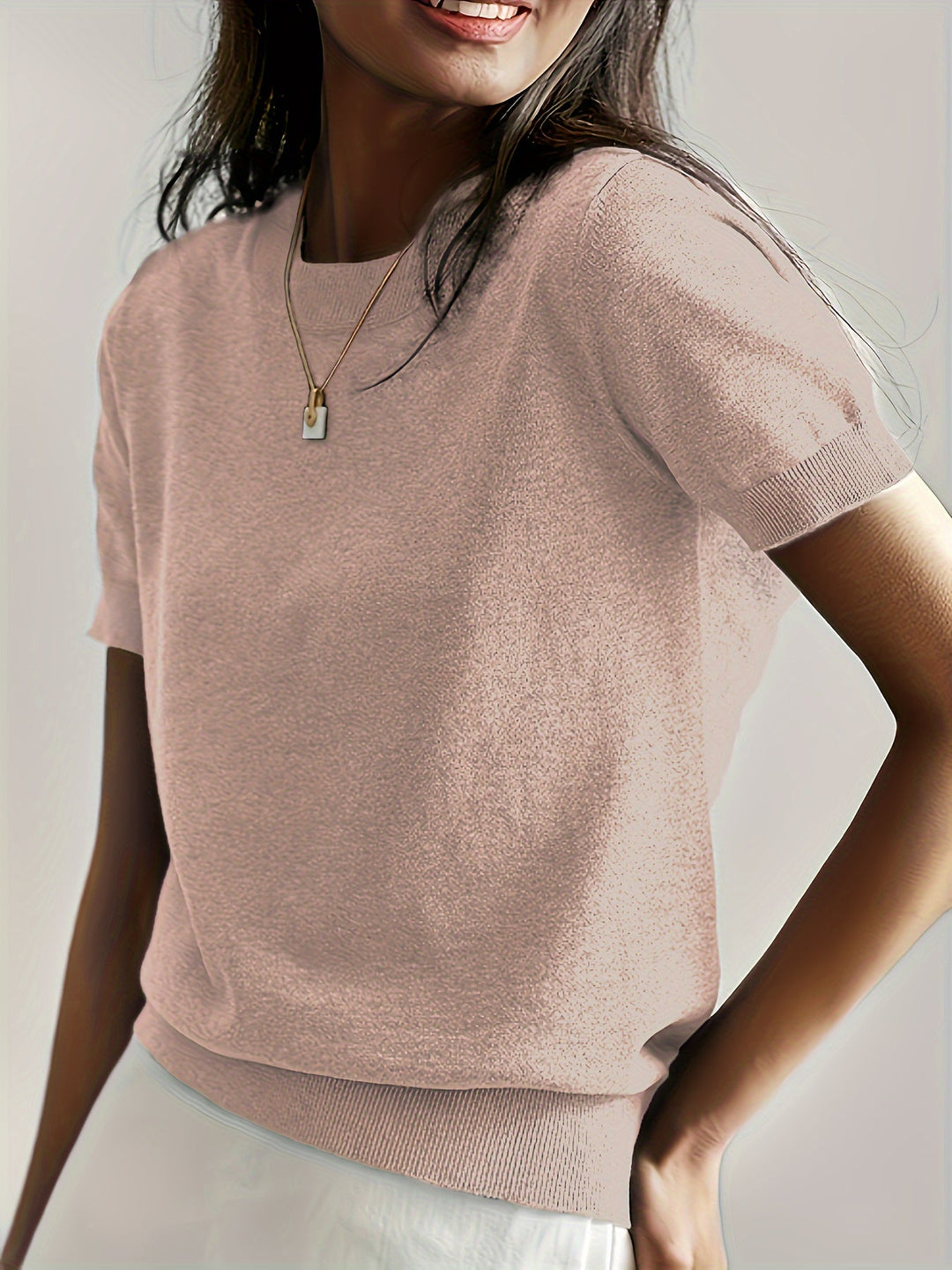 MAGLIONE ESTIVO A MANICHE CORTE PER DONNE