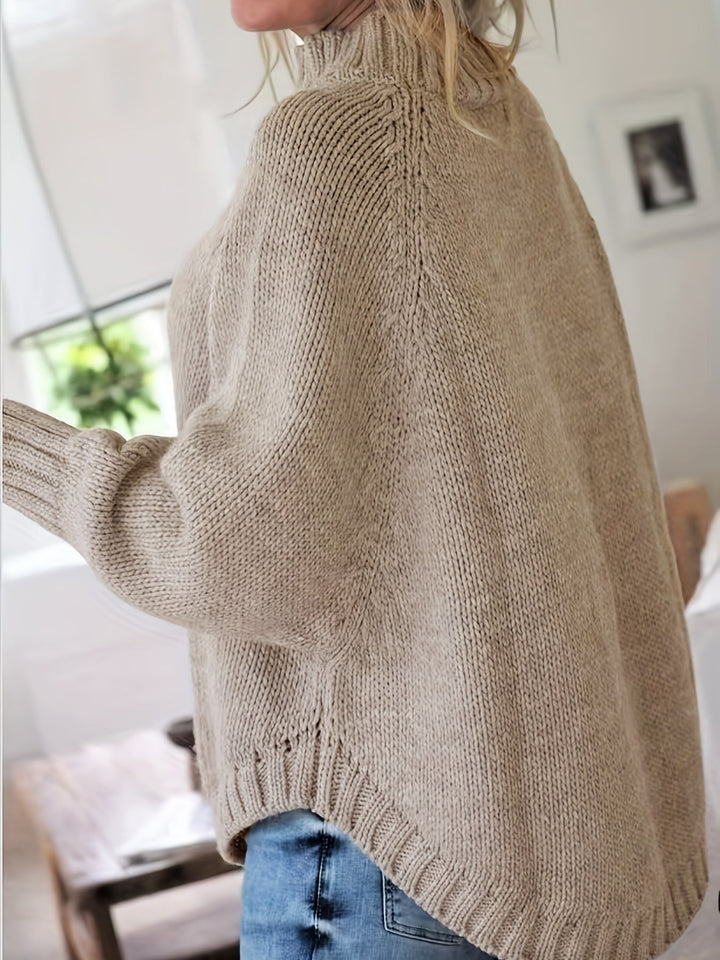 MAGLIONE A COSTINE CON ORLO A CAMPANA PER DONNE