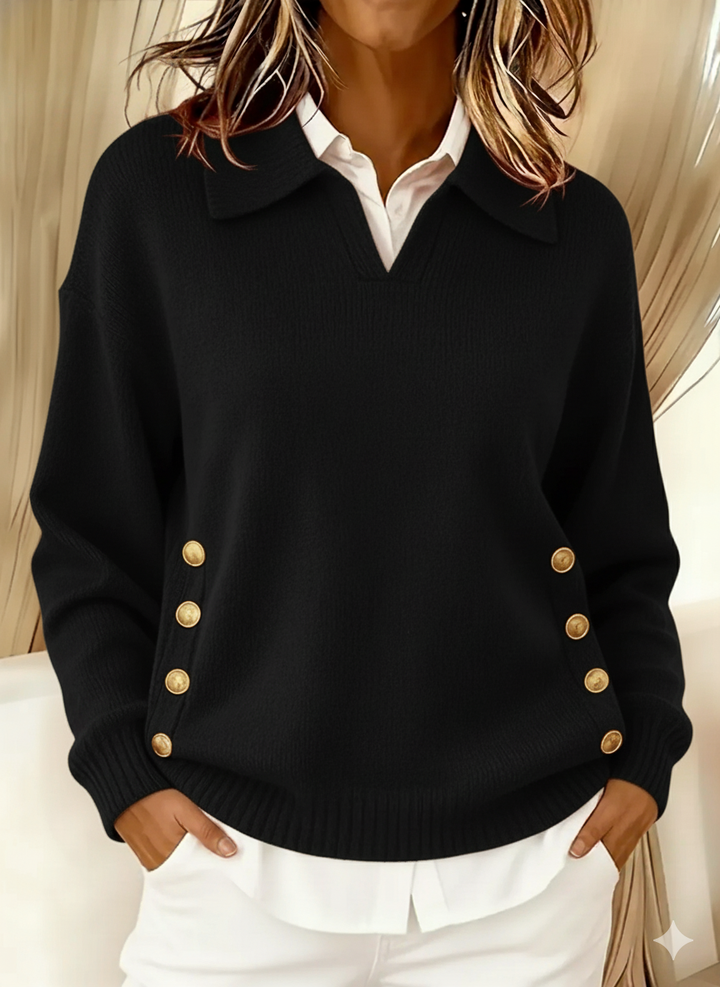 Valentine | Maglione con colletto polo e bottoni