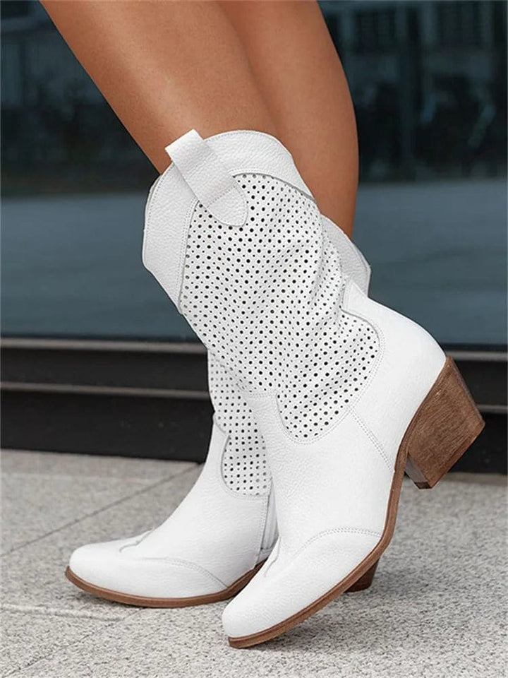 Ellie | Stivali Western Traforati