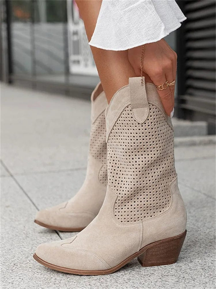 Ellie | Stivali Western Traforati