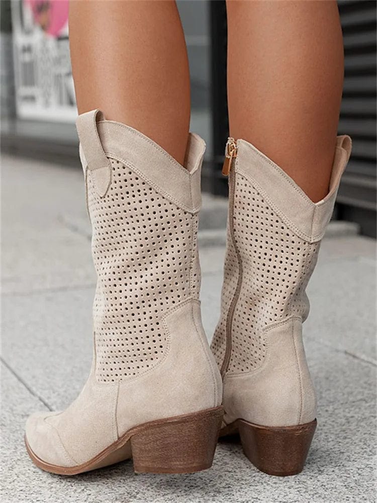 Ellie | Stivali Western Traforati
