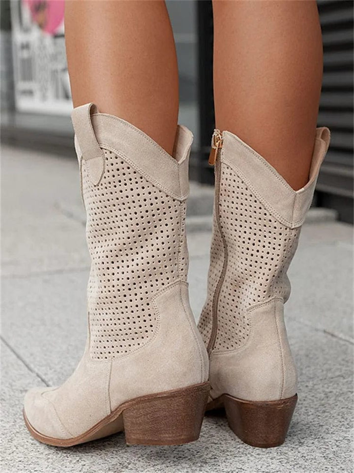 Ellie | Stivali Western Traforati