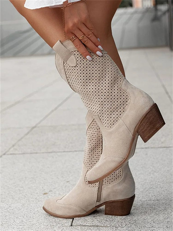 Ellie | Stivali Western Traforati
